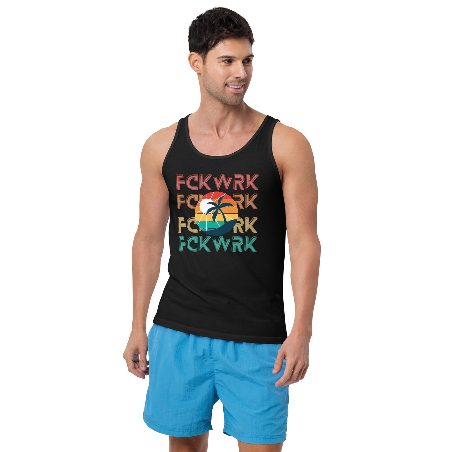 "Tropical Vibes" Fck Wrk Men's Tank Top
