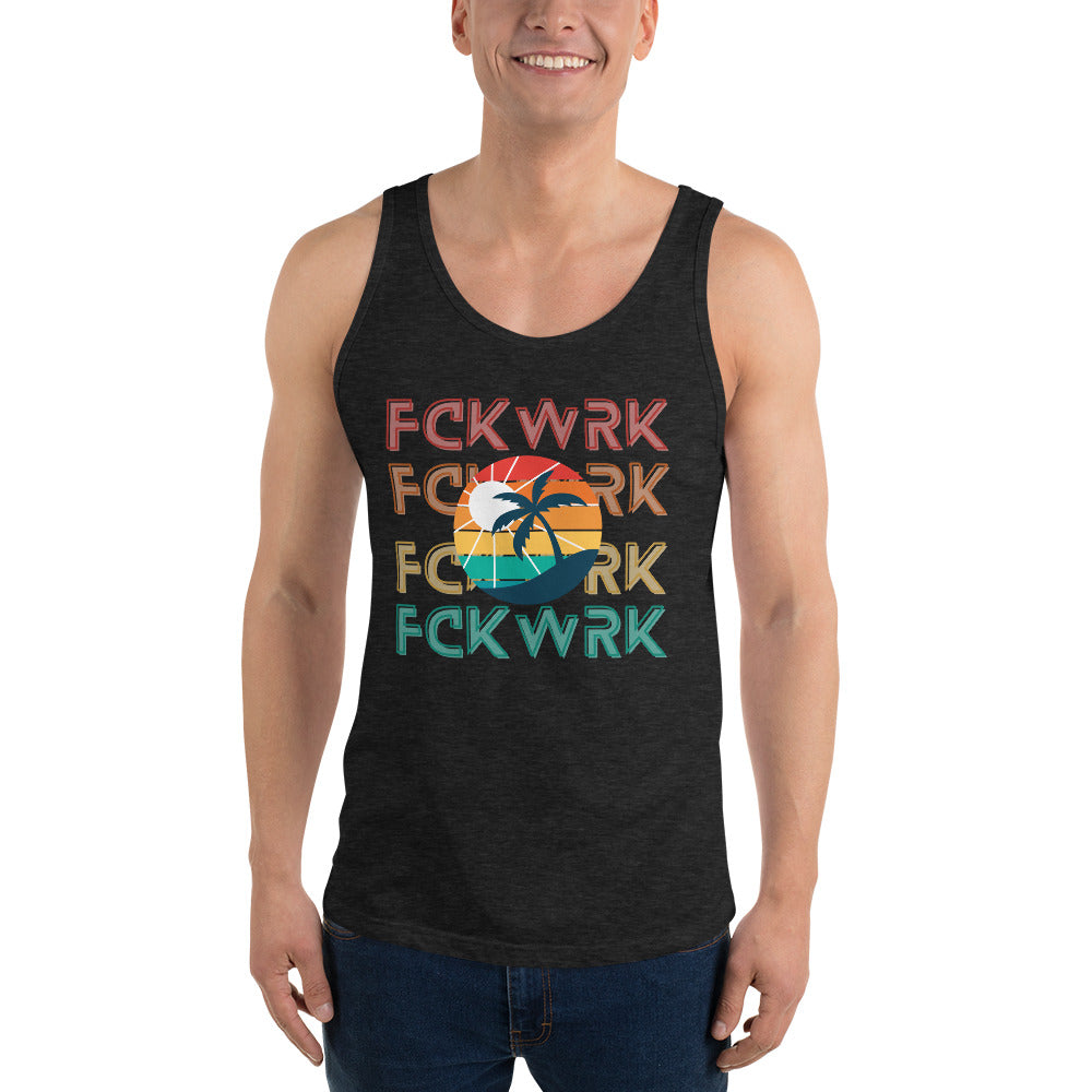 "Tropical Vibes" Fck Wrk Men's Tank Top