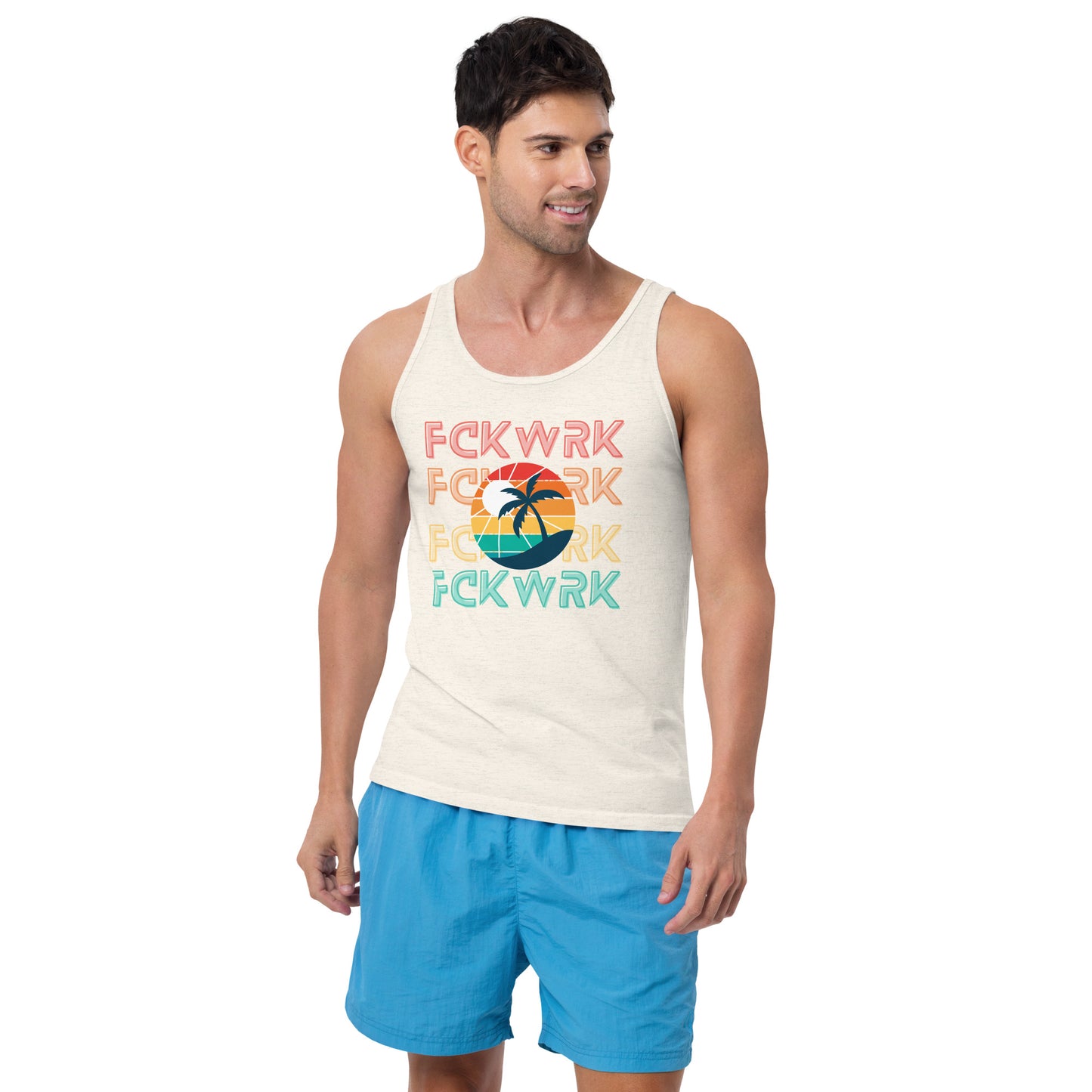 "Tropical Vibes" Fck Wrk Men's Tank Top