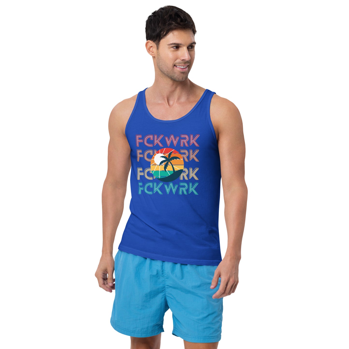"Tropical Vibes" Fck Wrk Men's Tank Top