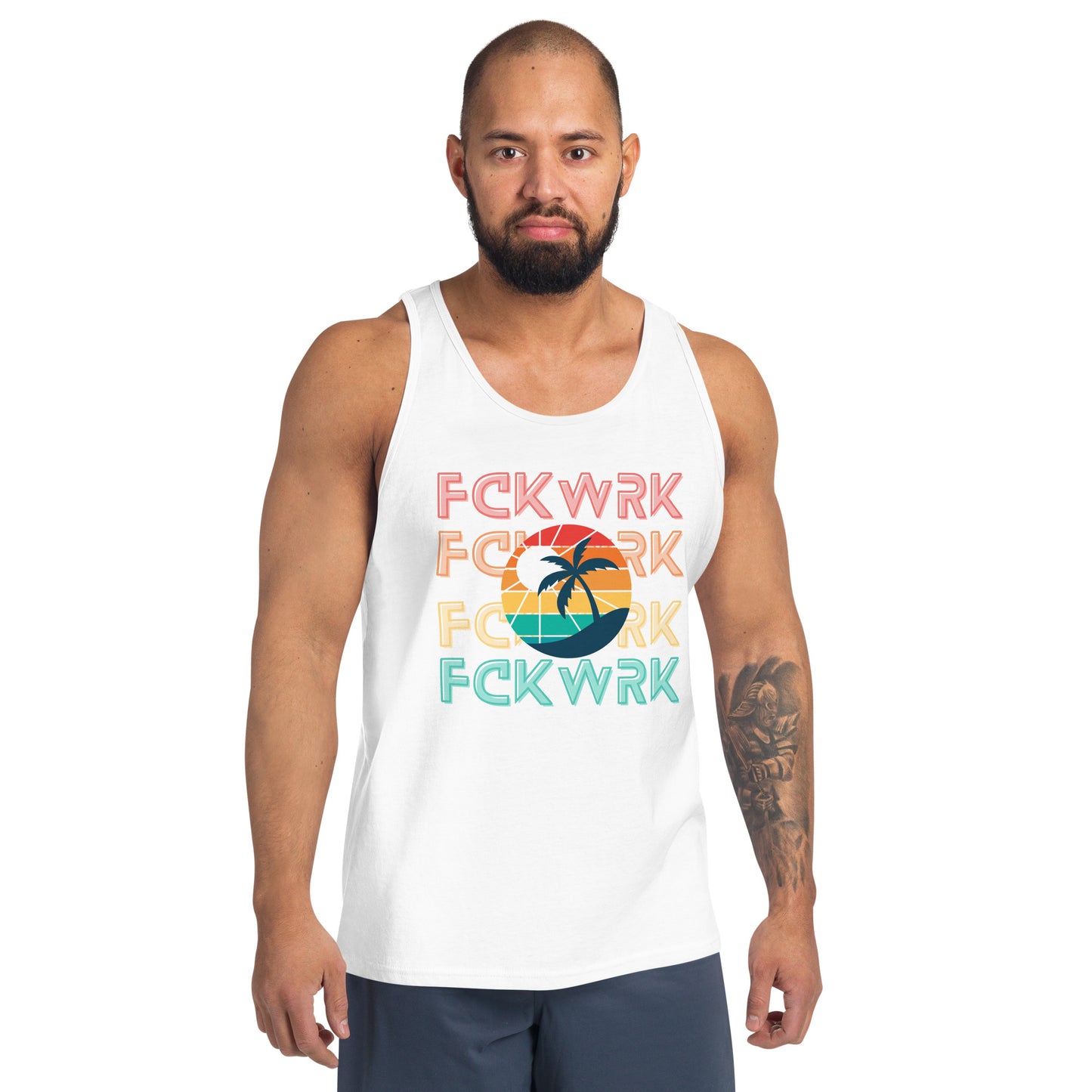 "Tropical Vibes" Fck Wrk Men's Tank Top