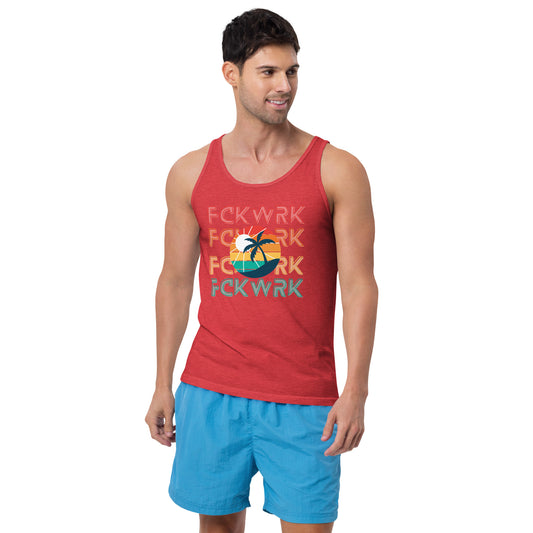 "Tropical Vibes" Fck Wrk Men's Tank Top